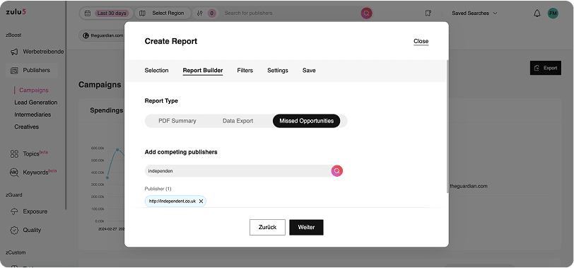 Scheduled Missed Opportunities Report
